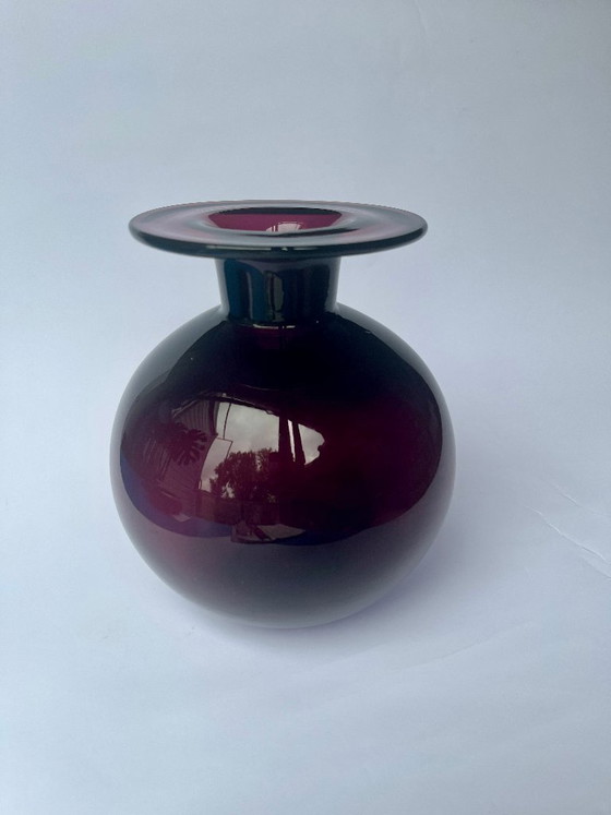 Image 1 of Finnish Design – Nanny Still Purple Saturnus Vase for Riihimäen Lasi OY