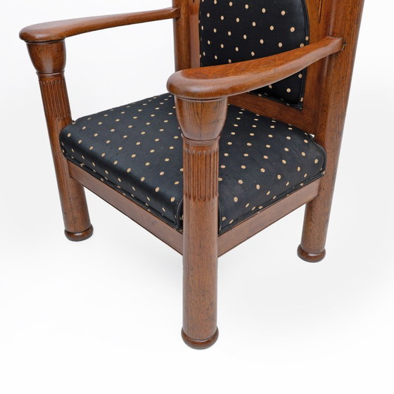 Image 1 of Eikenhouten art deco fauteuils in Amsterdamse stijl uit de jaren 1920