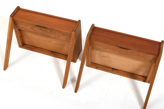 Image 1 of Mid-Century Danish Wall-Mounted Nightstands by Ølholm