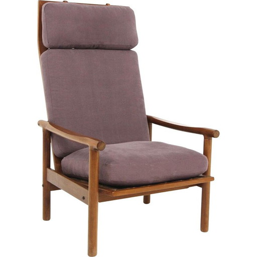 Poltrona scandinava vintage in teak di Erik Wørtz per Möbel-Ikea, anni '60