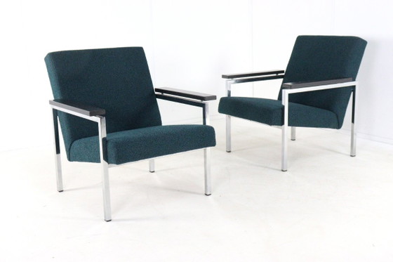 Image 1 of Gijs van der Sluis fauteuil no 30 stoel nieuw gestoffeerd vintage