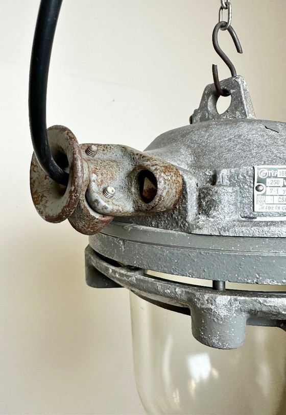 Image 1 of Dark Grey Cast Aluminium Explosion Proof Lamp , 1970s