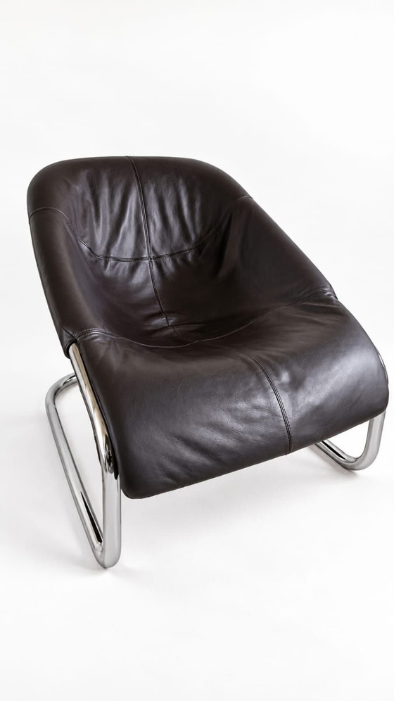 Minotti Cortina Sessel, Leder, Braun (Foto 2 von 7)