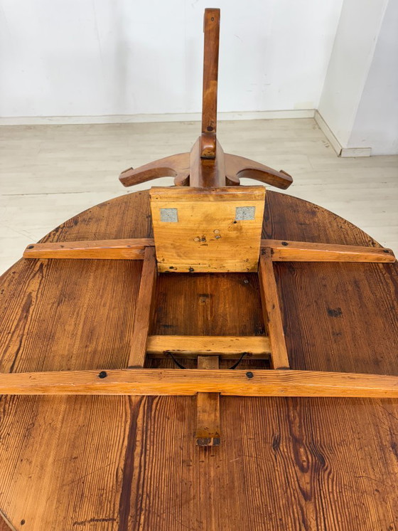 Image 1 of Antique Biedermeier kitchen table, wooden dining table, circa 1880