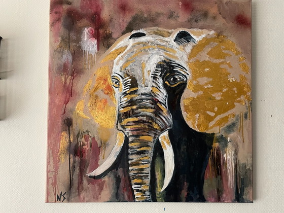 Quadro elefante dorato 80 per 80 cm – Arte, Tela (photo 2 of 7)