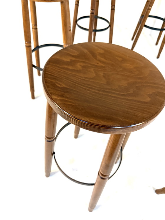 Image 1 of Tabouret de bar brutaliste 8x années 60