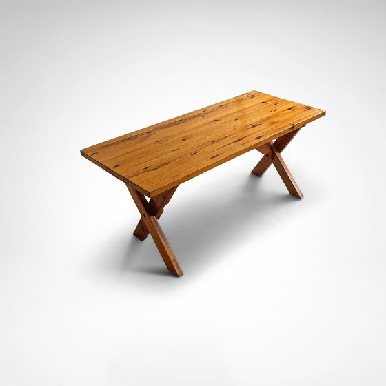 Image 1 of Tavolo da pranzo modernista con gambe a X di Ate van Apeldoorn per Houtwerk Hattem, 1970