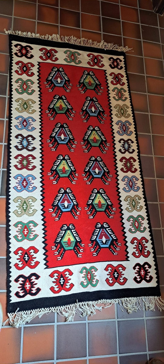 Hand-woven vintage Pirot / Torontál Kelim runner – 170 x 53 cm – Rugs & carpets, Wool (photo 4 of 5)
