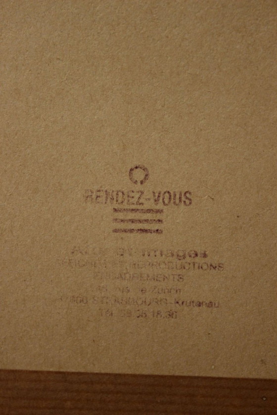 Image 1 of E. Maudy, Lithografie mit Gouache-Veredelung, ein elsässisches Paar in traditioneller elsässischer Tracht