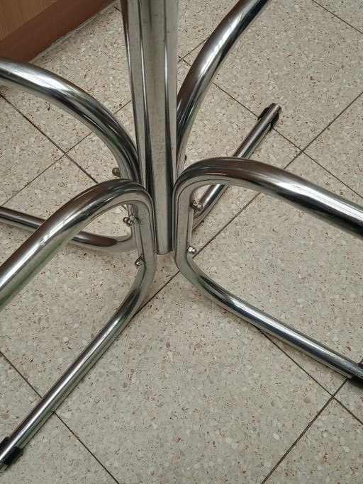 COAT RACK ON BASE chrome 1970s / 1980s Mid-Century