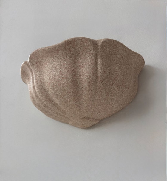 Image 1 of Paire d’applique vintage, plâtre mouchetée rosée, France, 1970