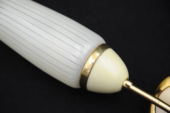 Image 1 of Applique murale Wilhelm Riphahn « Finest Fifties » en blanc pastel * Bauhaus * Années 1950 * Vintage