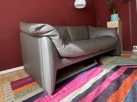 Leolux Edison Canapé 2,5 Places Gris Vert – Sofas, Leather (photo 3 of 8)