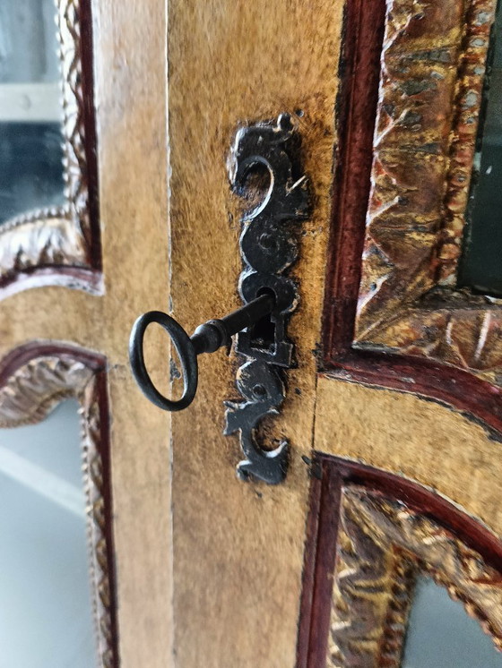 Image 1 of Antique French painted cabinet