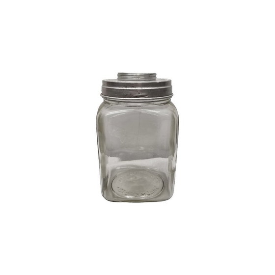 Image 1 of Antiguo tarro de tabaco de cristal Nozon, década de 1940/1950