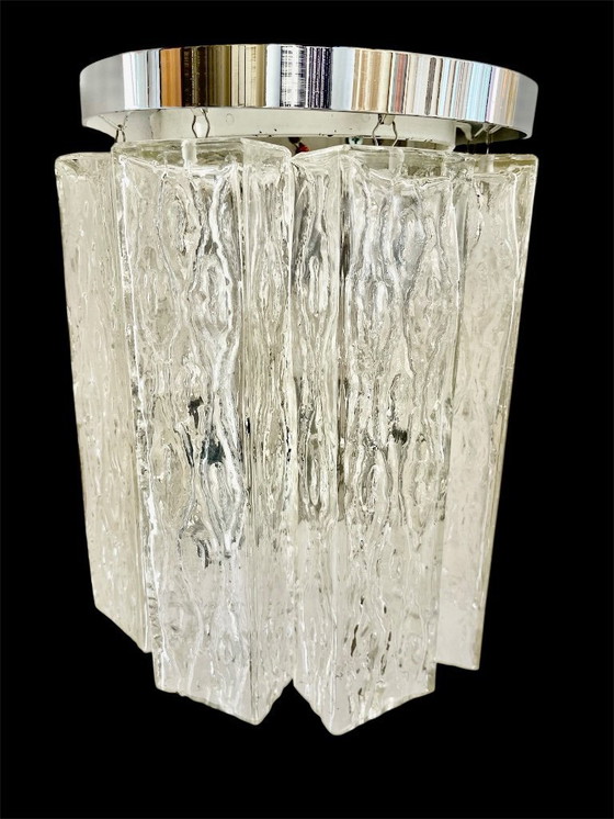 Image 1 of Kaiser Leuchten, modello in vetro di murano per il ghiaccio, anni '70