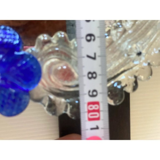 Image 1 of Espejo ovalado veneciano tallado a mano en cristal de Murano, principios del siglo XXI