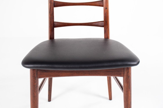 Image 1 of Set of 6 Niels Koefoed “Lis” Rosewood Chairs for Hornslet Møbelfabrik, Denmark, 1960s
