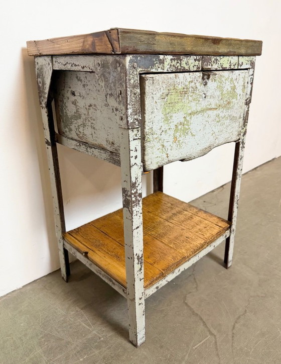 Image 1 of Graue, industrielle Kommode aus Eisen, 1950er Jahre