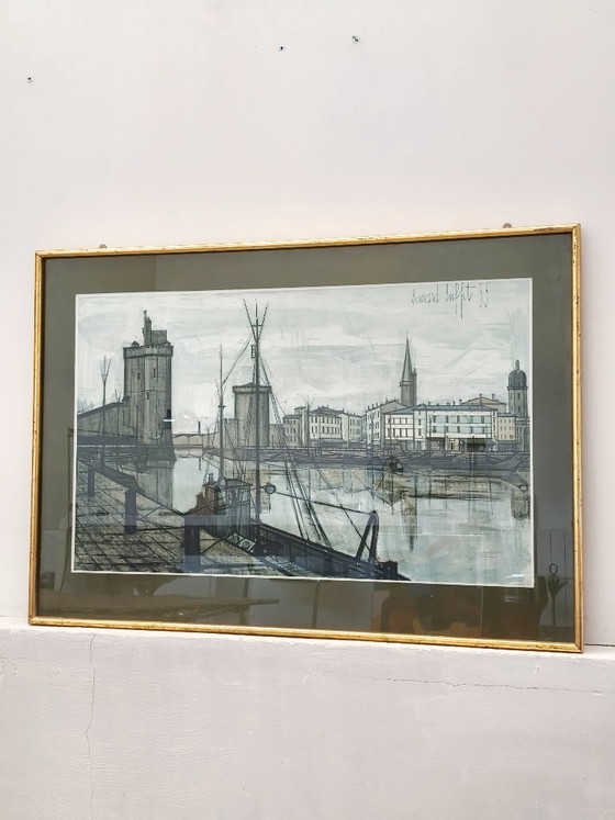 Bernard Buffet Impresión La Rochelle Ed. Galería Garnier Braun 1960 – Litografías y grabados, Wood (photo 2 of 12)
