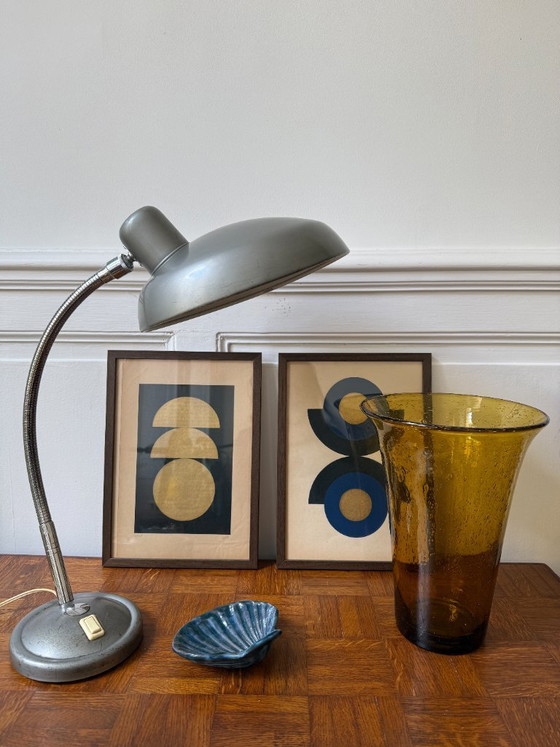 Image 1 of Lampe d'atelier en métal industrielle - Style Karl Lang, années 50/60