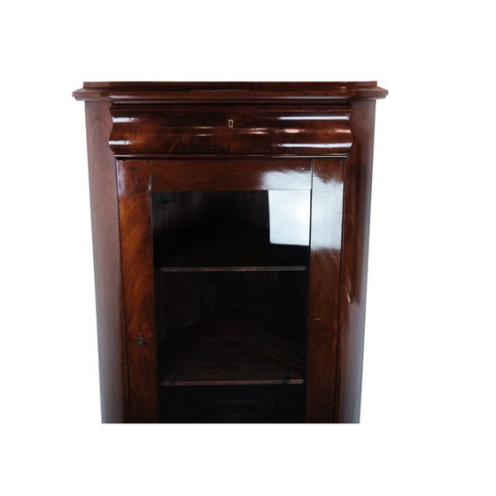 Image 1 of Vintage corner cabinet with mahogany shelves, 1840