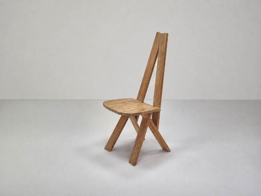 Model S45 Chlacc Wood Chair, Pierre Chapo, 1979 – eetkamerstoelen