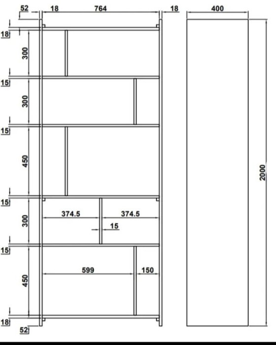 Deja Living Scandinavian Design Wall Cabinet Storage Unit – Wood (photo 5 of 6)