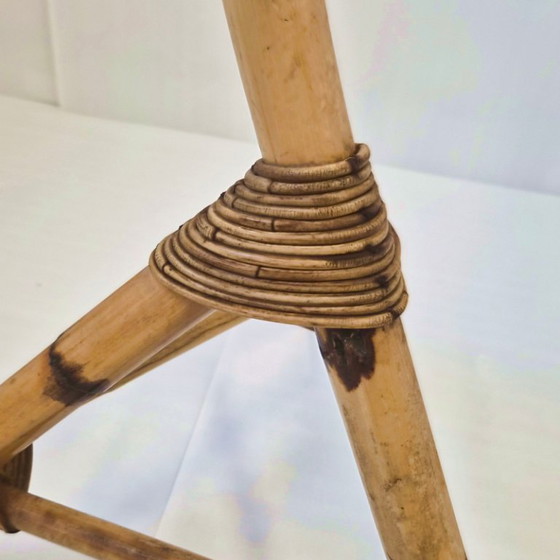 Image 1 of PORTE-PLANTES VINTAGE 1960 SERPENT GEANT EN BAMBOU & ROTIN 60S 1960S ANNEES 60