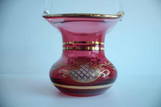 Image 1 of Kristal, vergulde mand, Bohemia Crystal, Tsjecho-Slowakije, jaren 1960.