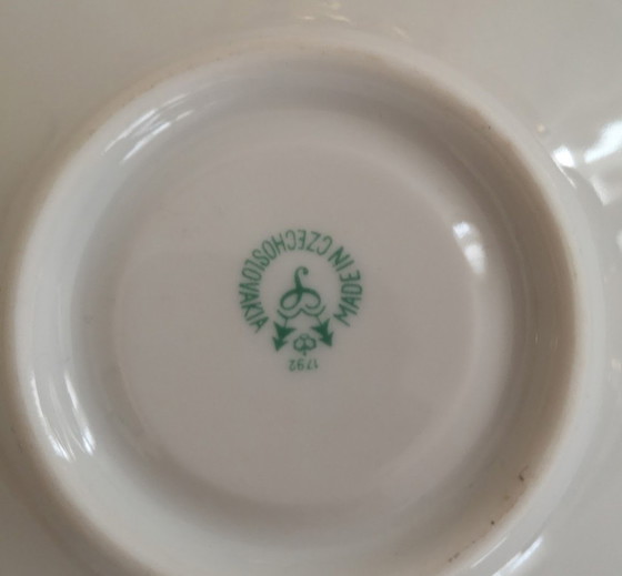 Image 1 of Mocca coffee porcelain service Tete a Tete vintage from Czechoslovakia