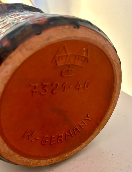 Image 1 of Lámpara recién ensamblada a partir de un jarrón con valor de colección: Carstens Tönnieshof - West Germany Studio Ceramics