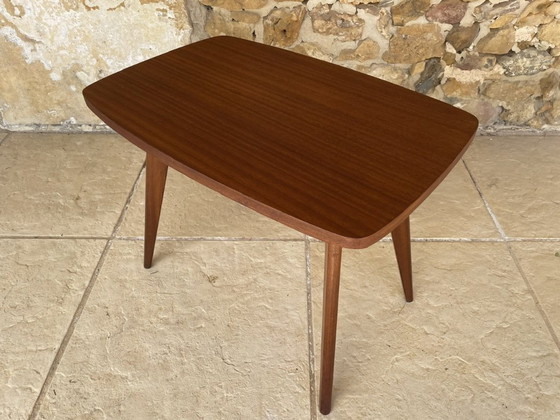 Image 1 of Table d'appoint vintage en acajou, style milieu du siècle, années 1960