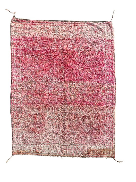 Image 1 of Authentiek roze Marokkaans vintage Boujad Berber wollen tapijt 210x300 cm