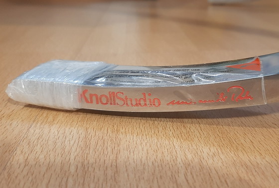 Image 1 of KNOLL SET BARCELONA NEW-NEVER USED Cognac leather design L. Mies Van der Rohe & Lilly Reich 1929