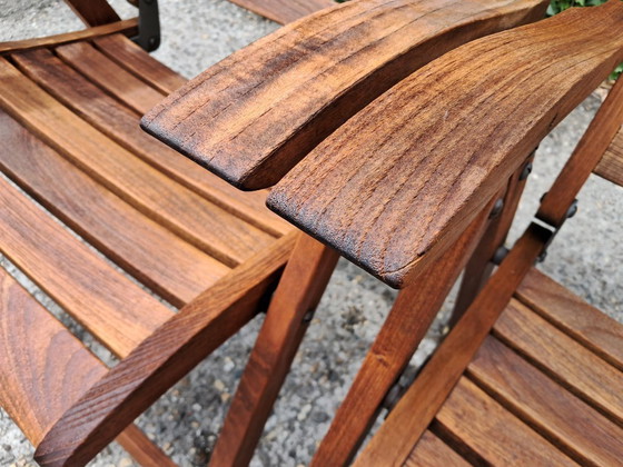 Image 1 of 4 Royal Botania Teak stand-up chairs, folding