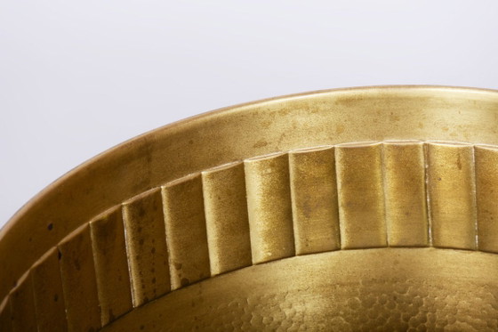 Originele Art Deco jardinière, professioneel gereinigd messing, Tsjechisch, jaren 1910 – Plantenbak, Brass (photo 9 of 9)