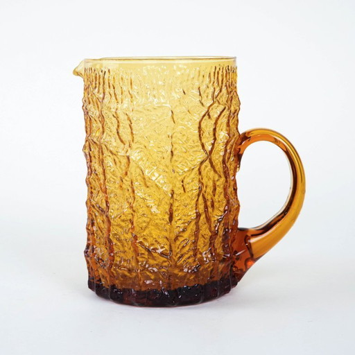 Brocca in vetro, design italiano, anni '60, made in Italy