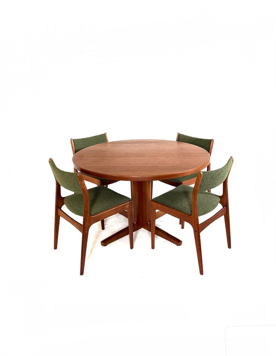 Vintage Extendable Danish Dining Table, Velje Møbelfabrik '60 – Velje Stolefabrik, Wood, Metal (photo 8 of 15)