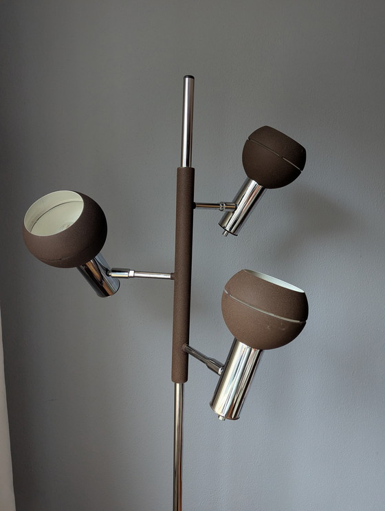 Image 1 of Brown Wilko Triple Eyeball Space Age Floor Lamp