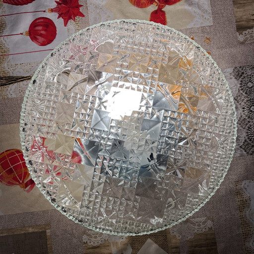 Glass Ceiling Lamp, Designed by H. Tynell Hufnagel Leuchten, Germany, 1970s