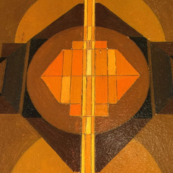 Jean Boquet, Abstraction Géométrique, Huile sur Panneau, Années 1940 – Peintures et dessins, Metal, Other (photo 6 of 14)