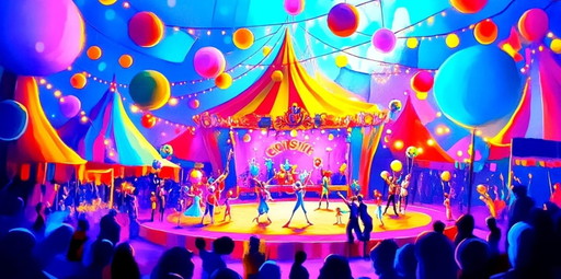 Mr. Arroyo - El Encanto Circense XXL - Künstlerleinwand – schilderijen tekeningen, Canvas