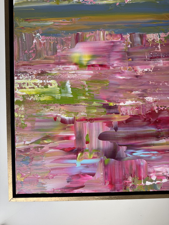 Image 1 of Artwork 90x70cm including floating frame, black with gold edge