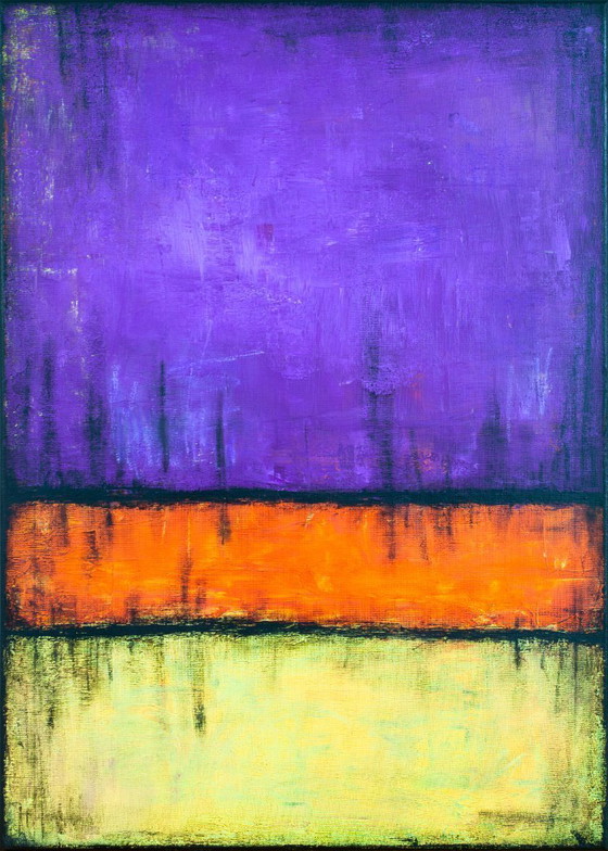 Image 1 of Original minimalist abstract modern painting on stretched canvas.
