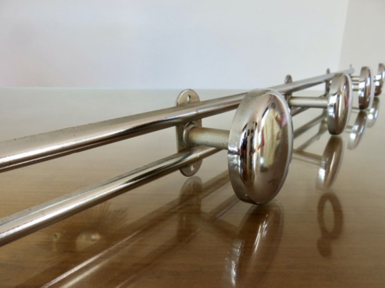 Appendiabiti in Metallo Cromato, Vintage, 5 Ganci, Anni '80 – Chrome (photo 3 of 15)