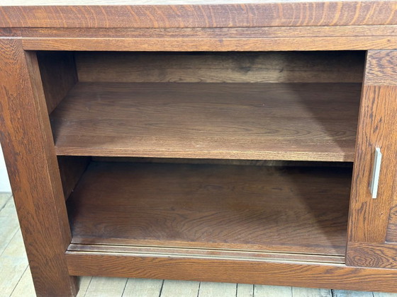 Image 1 of Brutalist sideboard in solid oak, 1990s