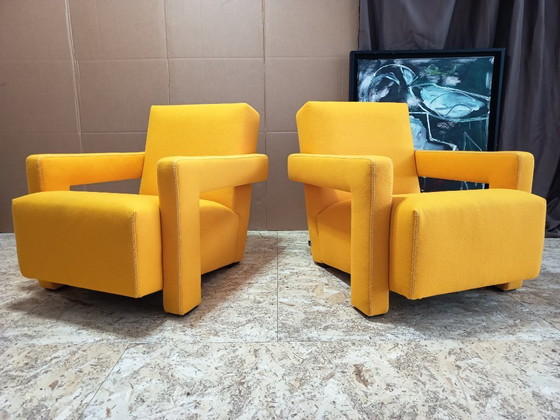 Image 1 of CASSINA 2x Poltrona 637 Utrecht 2024 (NUOVO, mai usato) in lana gialla KVDRAT € 6.600