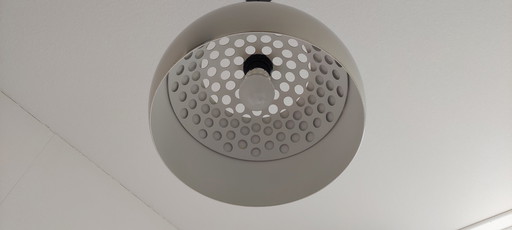 Vintage Aluminum metal pendant lamp 1970s