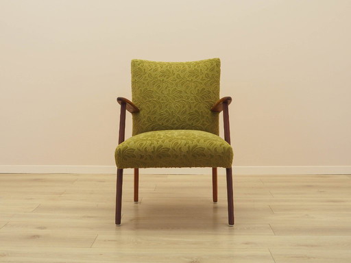 Sillón verde, diseño danés, década de 1960, fabricado en Dinamarca.